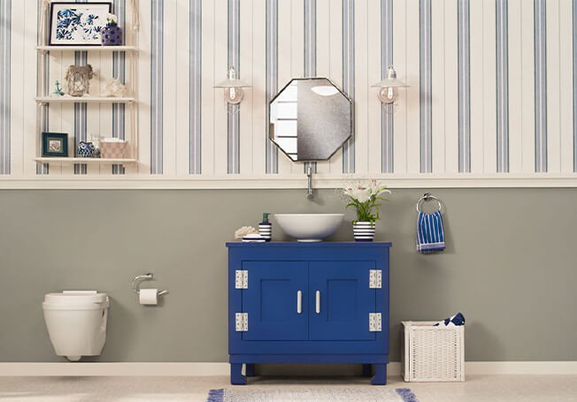 Unique Half-And-Half Design for Your Walls