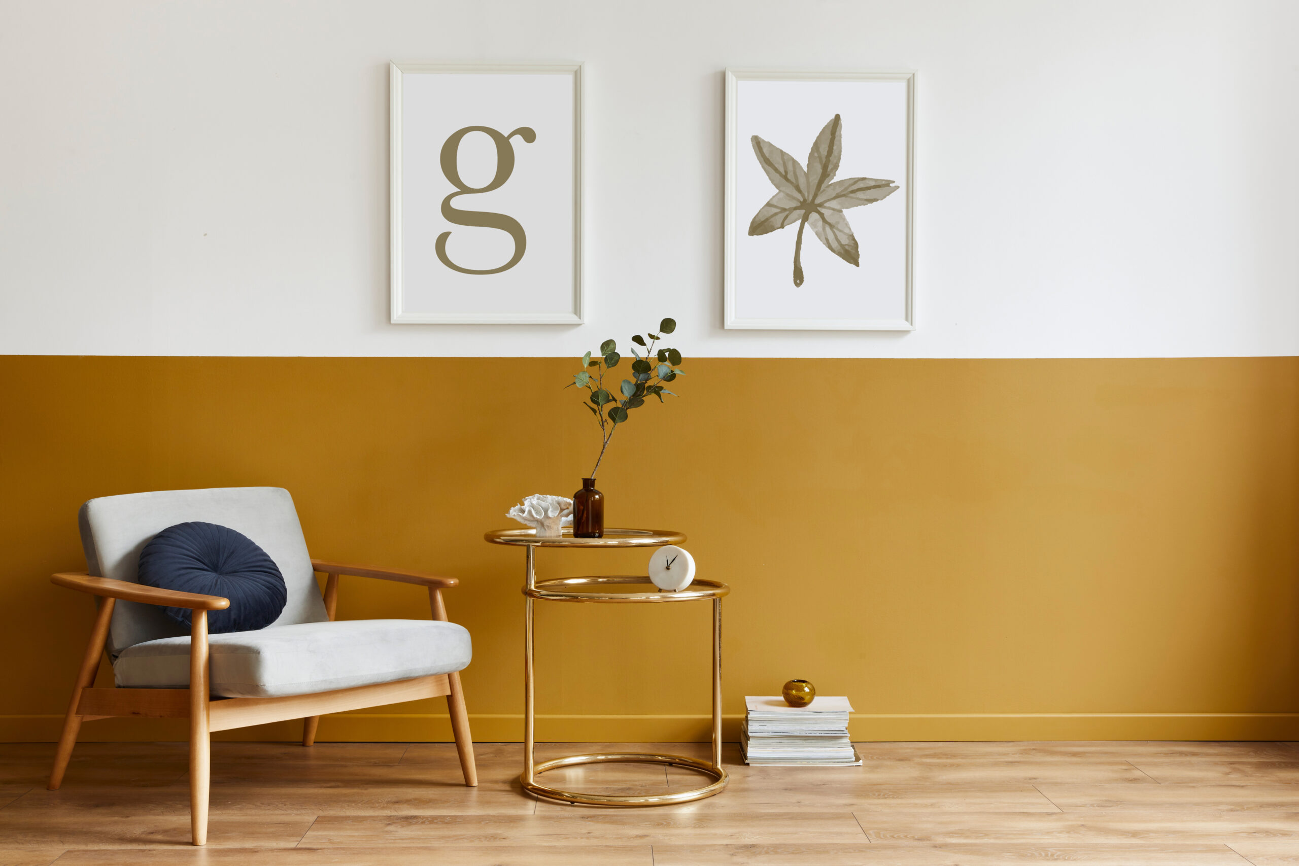 Unique Half-And-Half Design for Your Walls